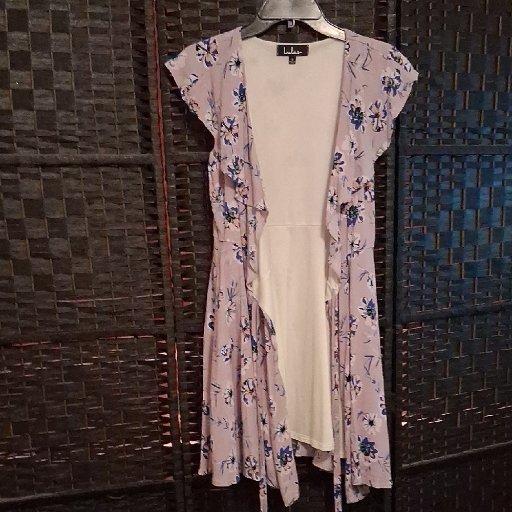 Lulu's Purple High Low Flutter Sleeve Sundress
